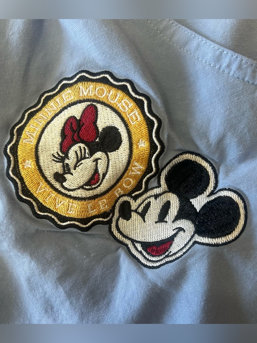 Disney Light Blue Patch Detail Short all Size 2 - Picture 7 of 10